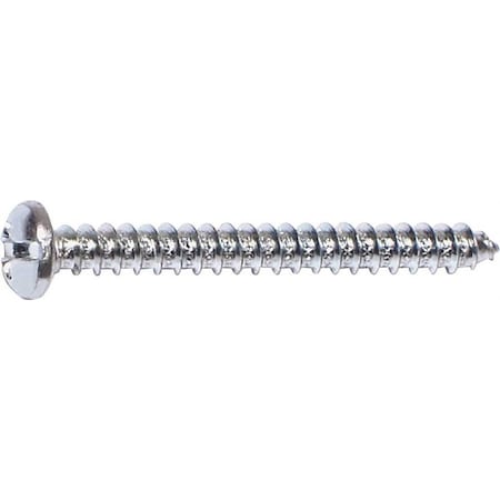 Thread Cutting Screw, #12 X 2 In, Zinc Plated Combination Phillips/Slotted Drive